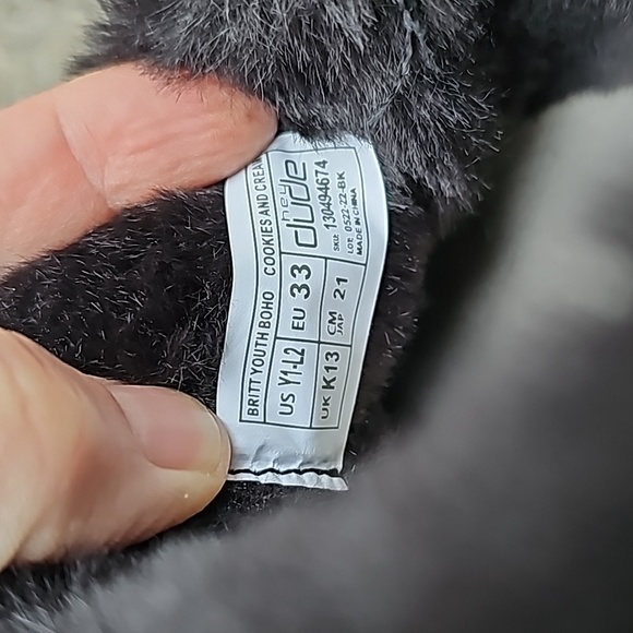 NWT NEW Hey Dude Britt Youth Boho Cookies And Cream Size 1 - Picture 9 of 13